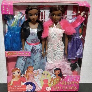 ⚫ $ 8.00 Doll with Extra Outfit Happy Holidays Dolls